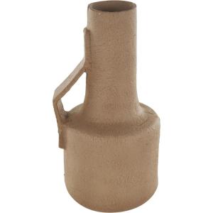 image:imageDeco 79 Paper Mache Decorative Vase Abstract Rounded Centerpiece Vase with Double Openings Flower Vase for Home Decoration 9 x 3 x 12 BeigeBrown