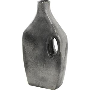 image:imageDeco 79 Paper Mache Decorative Vase Abstract Rounded Centerpiece Vase with Double Openings Flower Vase for Home Decoration 9 x 3 x 12 BeigeGray