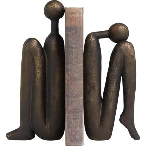 image:imageDeco 79 Polystone People Decorative Bookends Non Skid Bookends Set of 2 Office Bookends4 W 9 H BronzeBronze