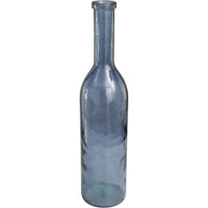 image:imageDeco 79 Recycled Glass Handmade Decorative Vase Frosted Spanish Bottle Centerpiece Vase Flower Vase for Home Decoration 7 x 7 x 29 ClearBlue