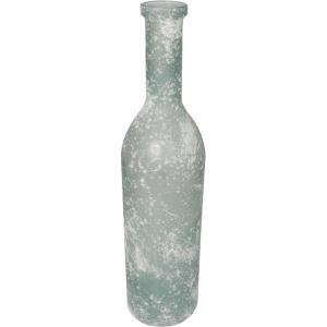 image:imageDeco 79 Recycled Glass Handmade Decorative Vase Frosted Spanish Bottle Centerpiece Vase Flower Vase for Home Decoration 7 x 7 x 29 ClearClear