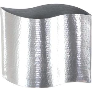 image:imageDeco 79 Stainless Steel Metal Decorative Vase Hammered Centerpiece Vase Flower Vase for Home Decoration 4 x 4 x 15 SilverSilver