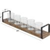 image:imageDeco 79 Industrial Metal Rectangle Hurricane Lamp 28 x 5 x 5 Brown