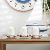 image:imageDeco 79 Metal Buoy Distressed 3 Linked Candle Holder with White Wood Accents 19 x 7 x 5 RedRed