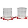 image:imageDeco 79 Metal Buoy Distressed 3 Linked Candle Holder with White Wood Accents 19 x 7 x 5 RedRed