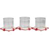 image:imageDeco 79 Metal Buoy Distressed 3 Linked Candle Holder with White Wood Accents 19 x 7 x 5 RedRed