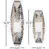 image:imageDeco 79 Stainless Steel Metal 2 Candle Wall Sconce Set of 2 19 14H SilverSilver