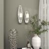 image:imageDeco 79 Stainless Steel Metal 2 Candle Wall Sconce Set of 2 19 14H SilverSilver