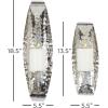image:imageDeco 79 Stainless Steel Metal 2 Candle Wall Sconce Set of 2 19 14H SilverSilver