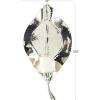image:imageDeco 79 Stainless Steel Metal Leaf Slim Wall Sconce with Hammered Design 12 x 6 x 24 Silver