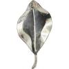 image:imageDeco 79 Stainless Steel Metal Leaf Slim Wall Sconce with Hammered Design 12 x 6 x 24 Silver