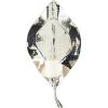 image:imageDeco 79 Stainless Steel Metal Leaf Slim Wall Sconce with Hammered Design 12 x 6 x 24 Silver