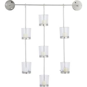 image:imageCosmoLiving by Cosmopolitan Metal Solid Wall Sconce 23 x 6 x 27 Silver