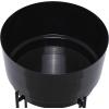 image:imageCosmoLiving by Cosmopolitan Metal Round Planter with Removable Stand Set of 2 31 25H SilverBlack