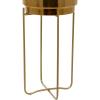 image:imageCosmoLiving by Cosmopolitan Metal Round Planter with Removable Stand Set of 2 31 25H SilverGold