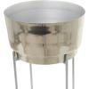 image:imageCosmoLiving by Cosmopolitan Metal Round Planter with Removable Stand Set of 2 31 25H SilverSilver