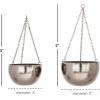 image:imageDeco 79 Metal Indoor Outdoor Wall Planter Indoor Outdoor Hanging Dome Hanging Planter with Chain Set of 2 Plant Hanger 5 7H BlackBlack