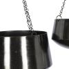 image:imageDeco 79 Metal Indoor Outdoor Wall Planter Indoor Outdoor Hanging Dome Hanging Planter with Chain Set of 2 Plant Hanger 5 7H BlackBlack