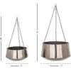 image:imageDeco 79 Metal Indoor Outdoor Wall Planter Indoor Outdoor Hanging Dome Hanging Planter with Chain Set of 2 Plant Hanger 5 7H BlackBlack