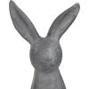 image:imageDeco 79 Polystone Rabbit Decorative Garden Sculpture Indoor Outdoor Garden Statue Outdoor Sculpture 7 x 8 x 20 Gray7 x 8 x 20