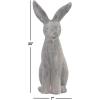 image:imageDeco 79 Polystone Rabbit Decorative Garden Sculpture Indoor Outdoor Garden Statue Outdoor Sculpture 7 x 8 x 20 Gray7 x 8 x 20