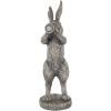image:imageDeco 79 Polystone Rabbit Decorative Garden Sculpture Indoor Outdoor Garden Statue Outdoor Sculpture 7 x 8 x 20 Gray8 x 12 x 22