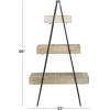 image:imageDeco 79 Wood Indoor Outdoor 3 Tier Plantstand 32 x 13 x 56 Brown