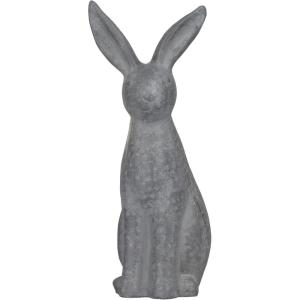 image:imageDeco 79 Polystone Rabbit Decorative Garden Sculpture Indoor Outdoor Garden Statue Outdoor Sculpture 7 x 8 x 20 Gray7 x 8 x 20