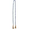 image:imageDeco 79 Glass Handmade Round Long Garland with Tassel with Knotted Brown Jute 87 x 1 x 1 Blue