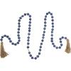 image:imageDeco 79 Glass Handmade Round Long Garland with Tassel with Knotted Brown Jute 87 x 1 x 1 Blue