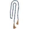 image:imageDeco 79 Glass Handmade Round Long Garland with Tassel with Knotted Brown Jute 87 x 1 x 1 Blue