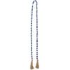 image:imageDeco 79 Glass Handmade Round Long Garland with Tassel with Knotted Brown Jute 87 x 1 x 1 Blue
