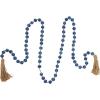 image:imageDeco 79 Glass Handmade Round Long Garland with Tassel with Knotted Brown Jute 87 x 1 x 1 Blue