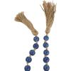 image:imageDeco 79 Glass Handmade Round Long Garland with Tassel with Knotted Brown Jute 87 x 1 x 1 Blue