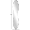 image:imageDeco 79 Metal Abstract Room Wall Mirror Wavy Entryway Mirror Wall Mounted Mirror 15 x 1 x 40 GoldBlack