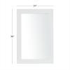 image:imageDeco 79 Wooden Rectangular Minimalistic Wall Mirror 24 x 1 x 36 WhiteWhite