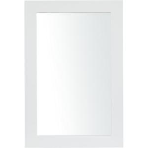 image:imageDeco 79 Wooden Rectangular Minimalistic Wall Mirror 24 x 1 x 36 WhiteWhite