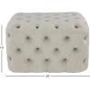 image:imageDeco 79 Linen Fabric Room Ottoman Tufted Bench Ottoman Bench 28 x 19 x 19 Beige