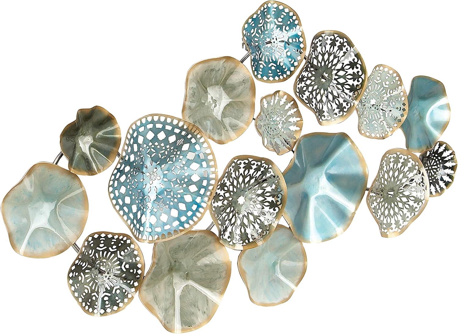 image:imageDeco 79 Metal Plate Home Wall Decor 3D Overlapping Discs Wall Sculpture Wall Art 50 x 3 x 25 Multi Colored