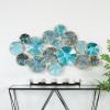 image:imageDeco 79 Metal Plate Home Wall Decor 3D Overlapping Discs Wall Sculpture Wall Art 50 x 3 x 25 Multi Colored