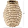 image:imageDeco 79 Seagrass Handmade Decorative Vase Braided Centerpiece Vase Vase for Home Decoration 8 x 8 x 10 Light BrownLight Brown