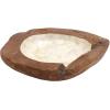 image:imageDeco 79 Teak Wood Handmade Decorative Decorative Bowl Live Edge Free Form Decorative Container with Capiz Interior Decorative Keepsake Box 5 x 16 x 16 BrownBrown