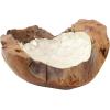 image:imageDeco 79 Teak Wood Handmade Decorative Decorative Bowl Live Edge Free Form Decorative Container with Capiz Interior Decorative Keepsake Box 5 x 16 x 16 BrownBrown