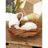 image:imageDeco 79 Teak Wood Handmade Decorative Decorative Bowl Live Edge Free Form Decorative Container with Capiz Interior Decorative Keepsake Box 5 x 16 x 16 BrownBrown