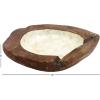 image:imageDeco 79 Teak Wood Handmade Decorative Decorative Bowl Live Edge Free Form Decorative Container with Capiz Interior Decorative Keepsake Box 5 x 16 x 16 BrownBrown