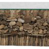image:imageDeco 79 Driftwood Handmade Coffee Table with Layered Stick Pedestal Base and Tempered Glass Top 49 x 30 x 17 Brown