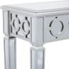 image:imageDeco 79 Glass Geometric Mirrored Console Table with Circular Panel Inlay 47 x 14 x 32 Silver