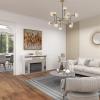 image:imageDeco 79 Glass Rectangle Fireplace with Remote Control 48 x 15 x 36 Silver