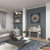 image:imageDeco 79 Glass Rectangle Fireplace with Remote Control 48 x 15 x 36 Silver
