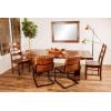 image:imageDeco 79 Mango Wood Dining Table with Parquet Inlay 84 x 42 x 30 Brown